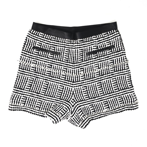 Proenza Schouler Pants - Proenza Schouler black & white tweed shorts, 6